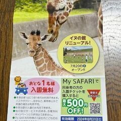 サファリパーク　無料招待券