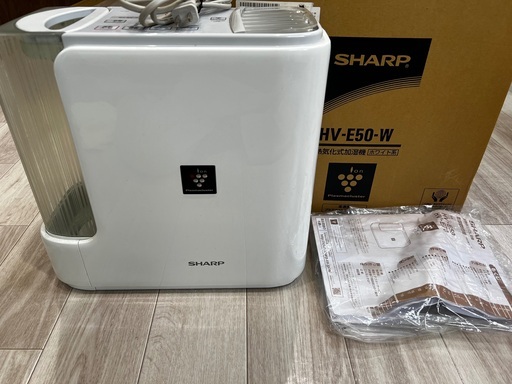SHARP◆加湿器 HV-E50-W [ホワイト系]説明書　箱付き