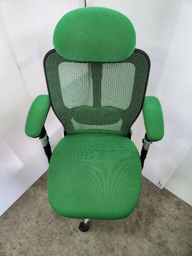 【D-224】オフィスチェア　中古　激安　家具　グリーン