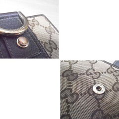 本物 GUCCI グッチ GGキャンバス 二つ折り財布 154255・4276 ブラウン系 ファスナープル欠品 USED ウォレット 苫小牧西店の画像