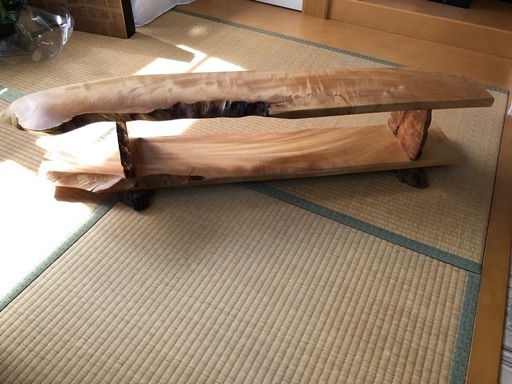 高級　和家具　花台　飾り棚　盆栽台　　　 一枚板