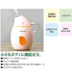 手のひらサイズ　加湿器の画像