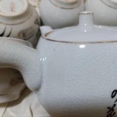 急須　湯呑みセット　三山窯　レトロ　昭和　骨董品の画像