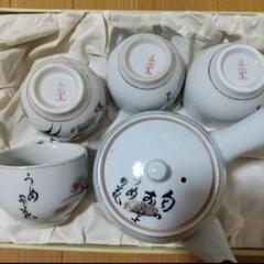 急須　湯呑みセット　三山窯　レトロ　昭和　骨董品の画像