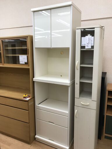 ★ジモティ割あり★ スリムレンジボード　ホワイト　 H211×W61×D42　 クリーニング済み KJ5902