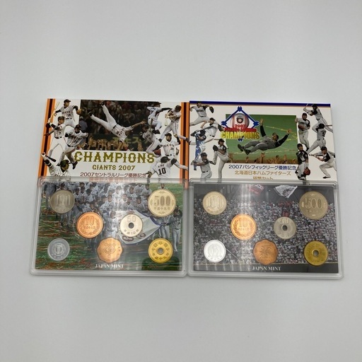 m0716612 セントラルリーグ優勝記念 パシフィックリーグ 優勝 貨幣セット 記念硬貨  7点まとめ 【額面4662円 】野球 プロ野球 中古品 m0716612 セントラルリーグ優勝記念 パシフィックリーグ 優勝 貨幣