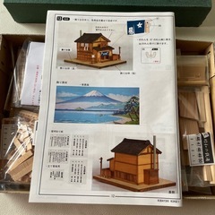 小林工芸 昭和の銭湯 木製美術建築模型 木製組立キット KOB-T5 未組立 ボーナスパーツ LED 電飾セット 未使用自宅保管品  の画像
