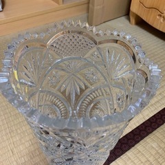 未使用！ クリスタルガラス製花瓶 28cmの画像