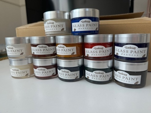 超お買い得！ターナーズ★ガラスペイント★ライナー★筆★ペーパーパレットのセット！