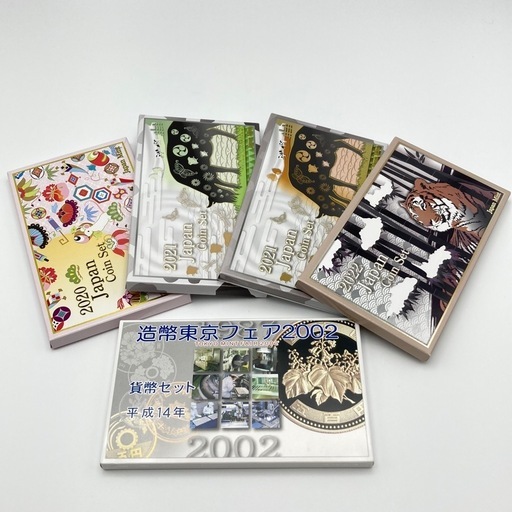 m0716617-20 JAPANミントセット 造幣東京フェア2002 記念硬貨 記念 造幣局 5点まとめ 【額面3330円 】【純銀合計約22g】中古品
