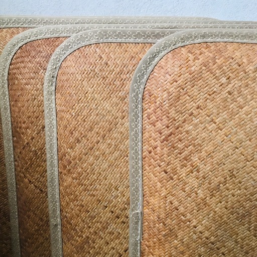 美品】ラタン 籐 座布団 5枚セット 手織り ショップ クッション