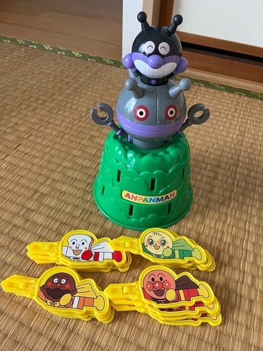 【4点セット】アンパンマンおもちゃ ボウリング つみかさねカップ ばいきんまんとだだんだんドキドキアンパンチ！ 2WAYで学べる！あいうえお教室