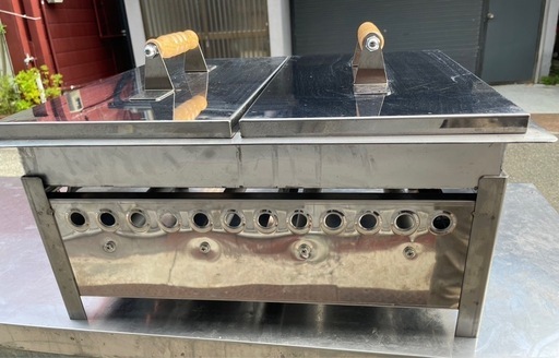 美品 使用頻度少 業務用 餃子焼き器 都市ガス グリドル グリラー 幅510×奥540×高さ295(mm) 鉄板焼き 餃子 ギョーザ イカ焼き 厨房 大阪