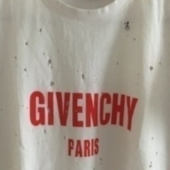 ダメージ加工　白Tシャツの画像