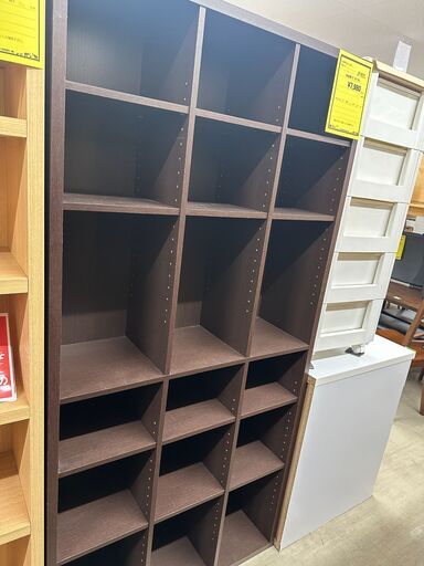 ジモティ来店特価!!　本棚　ダークブラウン　　J-0855