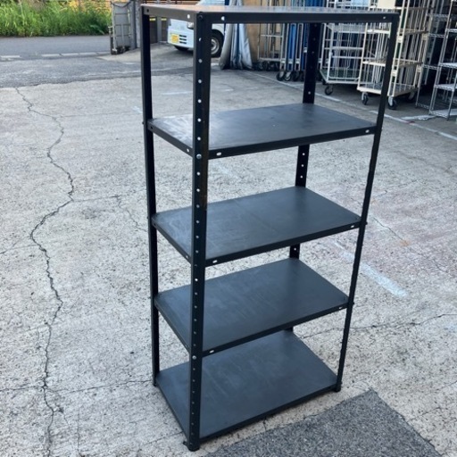 中古品 軽量棚 黒 40x70×高さ150cm No23