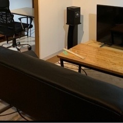 ニトリ　ソファベッド 強い合成皮革 の画像