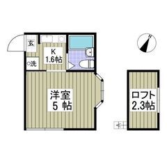 💞敷金ゼロ、礼金ゼロ、仲介手数料ゼロ✨都営新宿線最寄り駅徒歩15分🏃便利なロフト付き！嬉しい角部屋✨エアコン、駐輪場付き！の画像