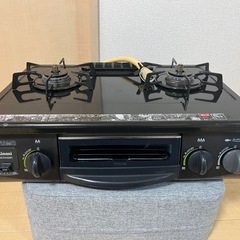 【中古美品
】ガスコンロ　リンナイ　二口　都市ガス用 