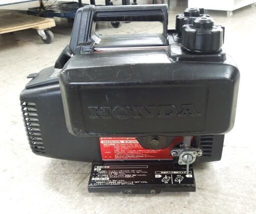 販売終了 現状品 HONDA 小型ポータブル発電機 外部タンク付き 50Hz EX300 300VA 混合ガソリン 初爆/発電確認済 