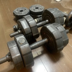 BODYTECH ダンベル/バーベルセット　腹筋ローラー付の画像
