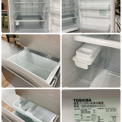 S165 ⭐ TOSHIBA 3ドア冷蔵庫(363L 右開き）17年製 GR-K36SXV ⭐ 動作