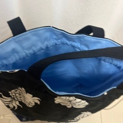 新品フリルパイナップルデニム巾着バッグの画像