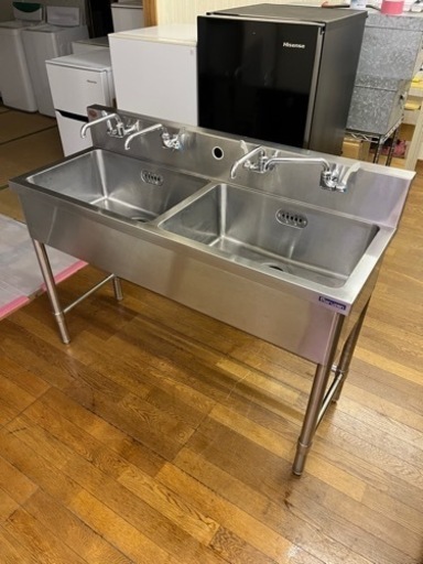 激安販売!! マルゼン 厨房機器 蛇口付き ２槽 業務用 シンク