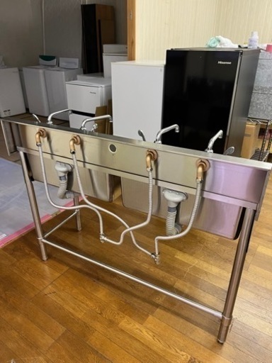 激安販売!! マルゼン 厨房機器 蛇口付き ２槽 業務用 シンク 