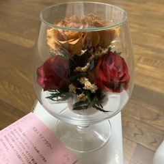 プリザーブドフラワー　フラワーグラス　ドライフラワーの画像