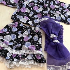 浴衣 パープル　100cmの画像