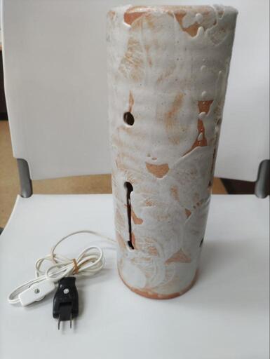 照明器具　焼物　筒型　陶芸　陶器