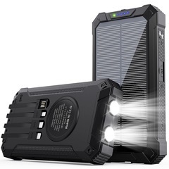 ソーラー充電器 40800mAh モバイルバッテリー 大容量 ソ...