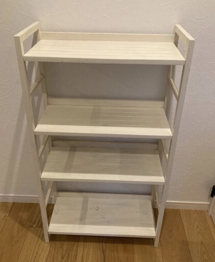 【美品/2台セット価格/定価20000円】ウッドラック 4段  ホワイト 2個 棚
