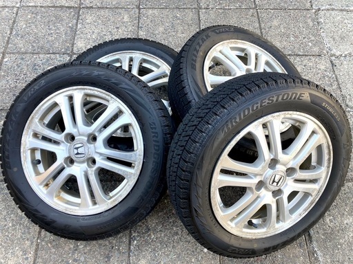 ◆14インチ 4本セット スタッドレスタイヤ ブリヂストン VRX2 155/65R14 ホンダ N-BOX 純正アルミホイール 14×4.5J 100×4H +40