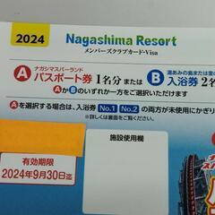  ナガシマ ナガシマスパーランド パスポート券1枚【または入浴券 2名 湯あみの島 又は 里の湯 （どちらか1施設）】➕金券500円 ナガシマパスポート スパーランドの画像