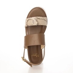 【新品✴︎未使用】厚底サンダル ストラップサンダル パイソン 24〜24.5cmの画像