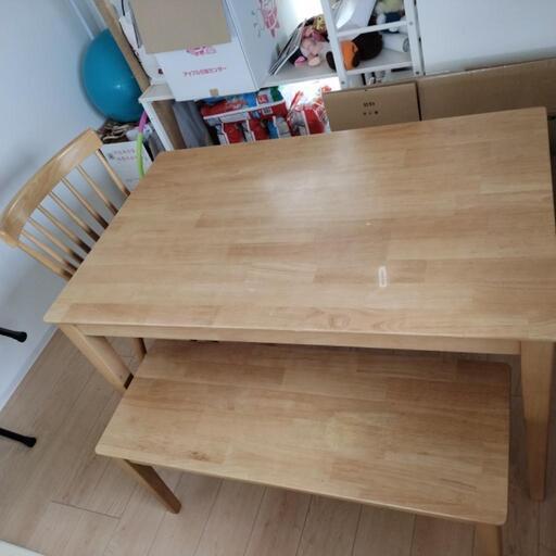 新規受付していません。天然木　ダイニングテーブル　セットで