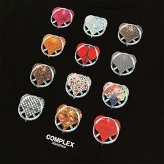 ★COMPLEX 日本一心 正規品 12ピースハート Tシャツ ブラック(XL)の画像