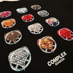 ★COMPLEX 日本一心 正規品 12ピースハート Tシャツ ブラック(XL)の画像