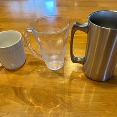 タンブラー、ビール用グラス、コーヒーカップあげます