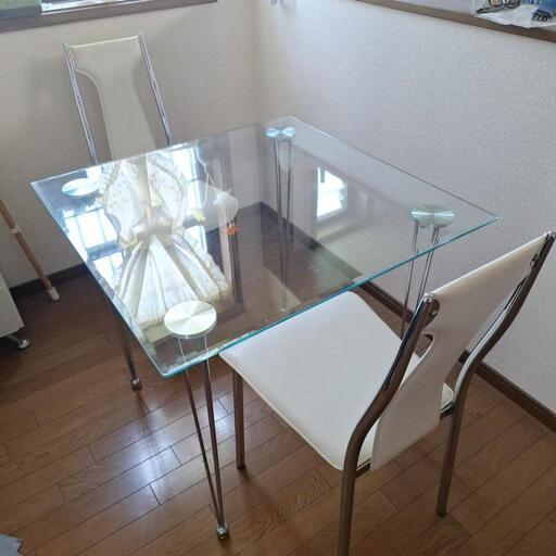 ガラステーブルセット