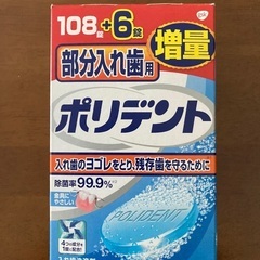 部分入れ歯用ポリデント108錠＋6錠
