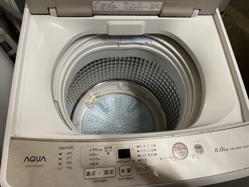少々キズ有り　2021年製　AQUA AQW-GS50J 全自動洗濯機　5kg 