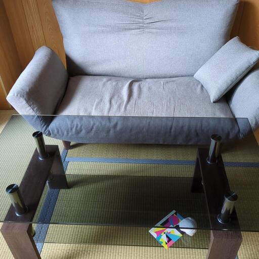 ソファ\u0026ガラスローテーブルセット