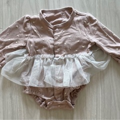 長袖ロンパース  60-70サイズ　くすみピンク