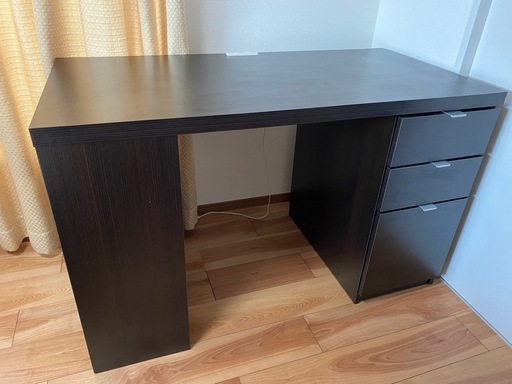 学習机(状態良し、収納あり、ダークブラウン)