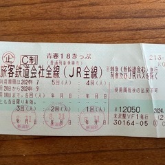 青春18きっぷ 2回分 川崎駅