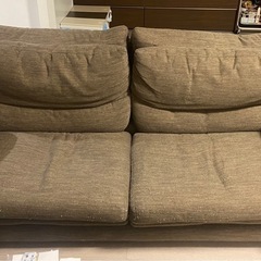 ニトリ　3人掛け布張りソファ