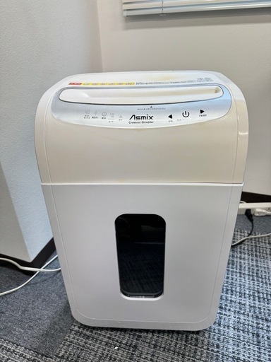 アスカ Asmix 電動 A4対応 マイクロカットシュレッダー 引き出し式ダストボックス S70M ホワイト